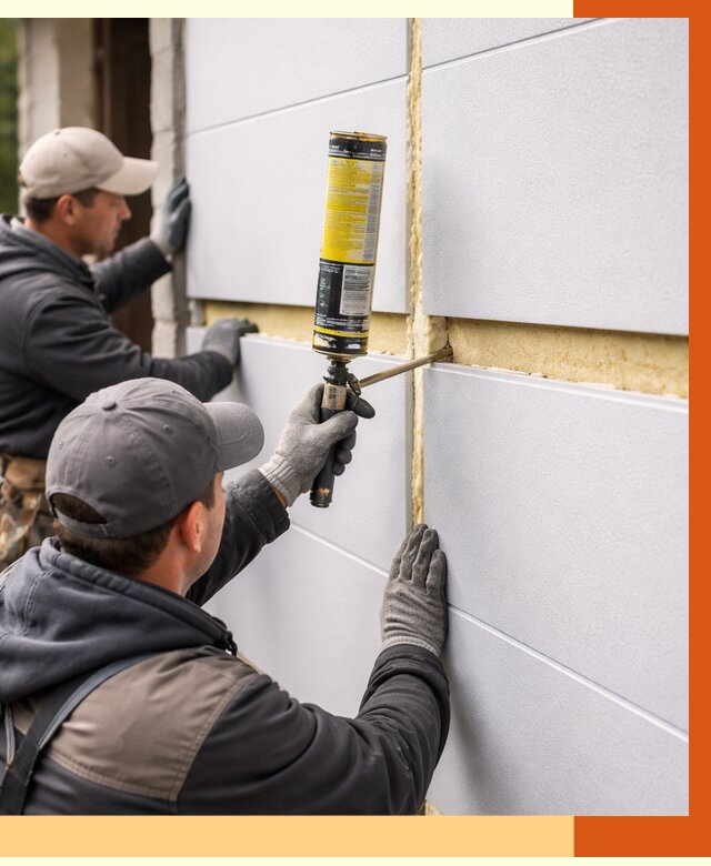 Утепление сэндвич панелей ППУ в Сегеже от 4370 руб. за м2 | ТепломастерСгж