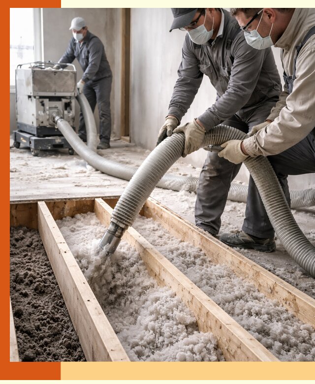 Заполнение полостей межэтажного перекрытия в Сегеже эффективно и герметично