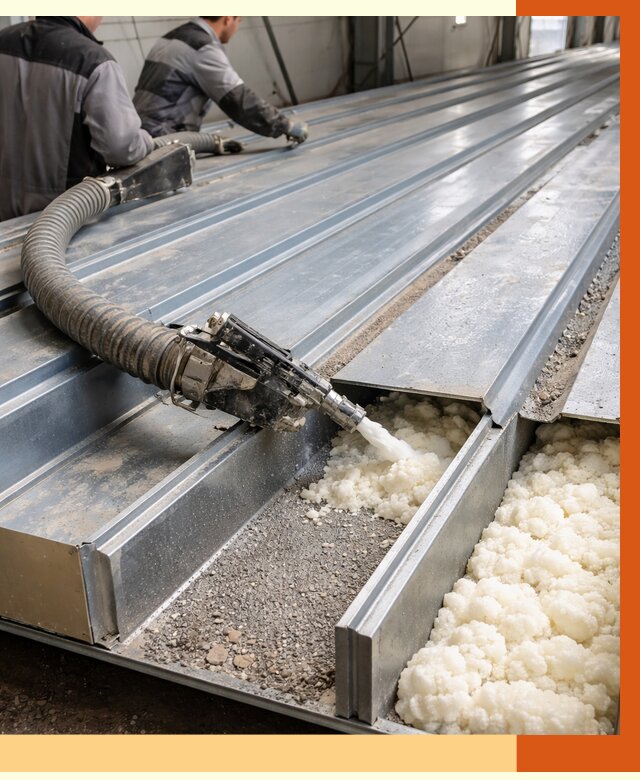 Заполнение пустот кровельных панелей в Сегеже от 7492 руб. под ключ | ТепломастерСгж