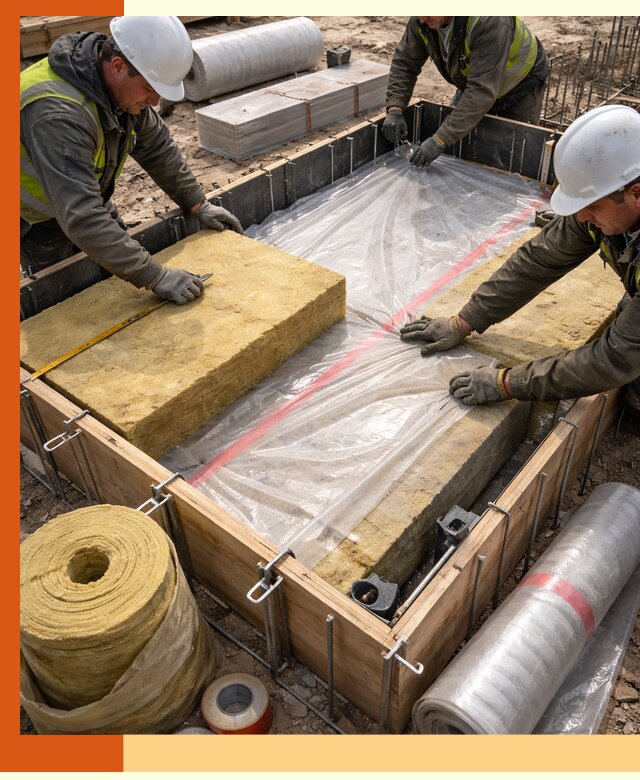 Теплоизоляция опалубки для строительства в Сегеже