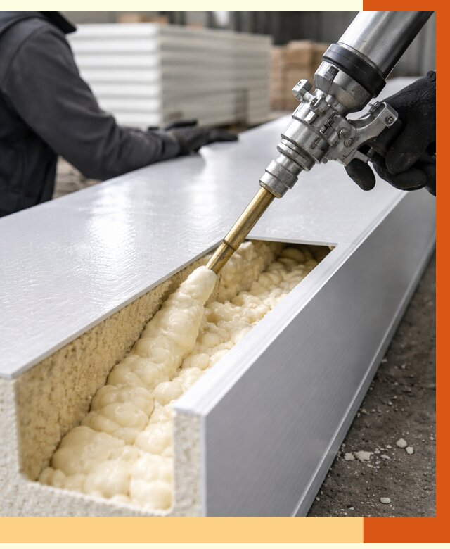 Заполнение пустот холодильных панелей в Сегеже от 7804 руб. | ТепломастерСгж