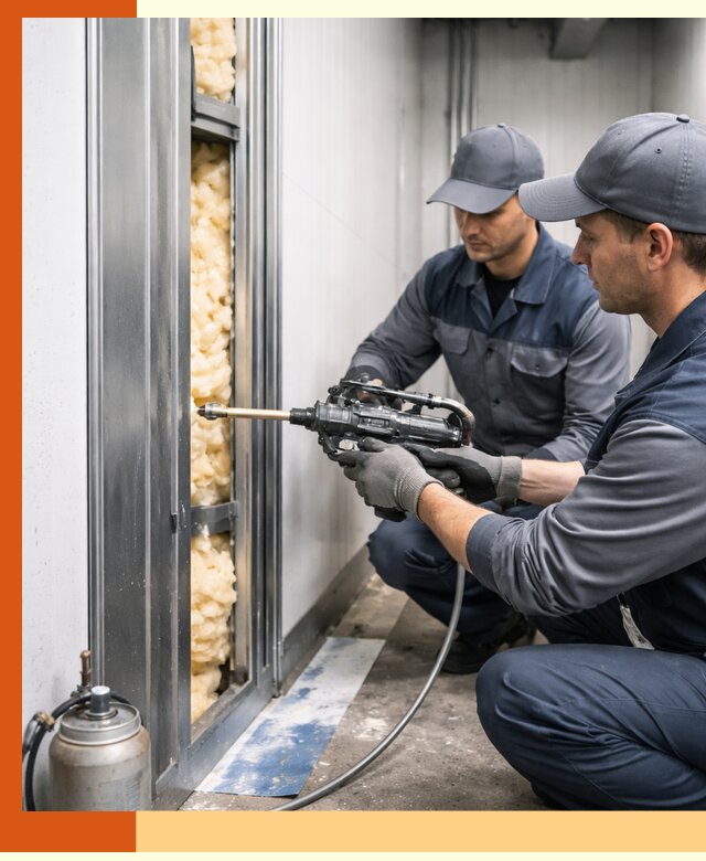 Заполнение пустот холодильных панелей в Сегеже специализированной пеной