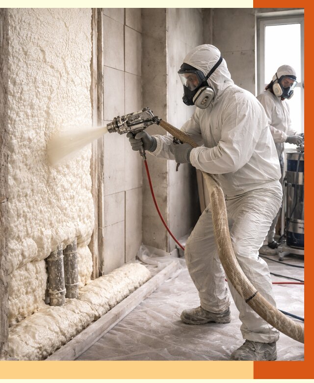 Напыление пенополиуретана в Сегеже от 7804 руб./м2 — услуги и монтаж ППУ | ТепломастерСгж