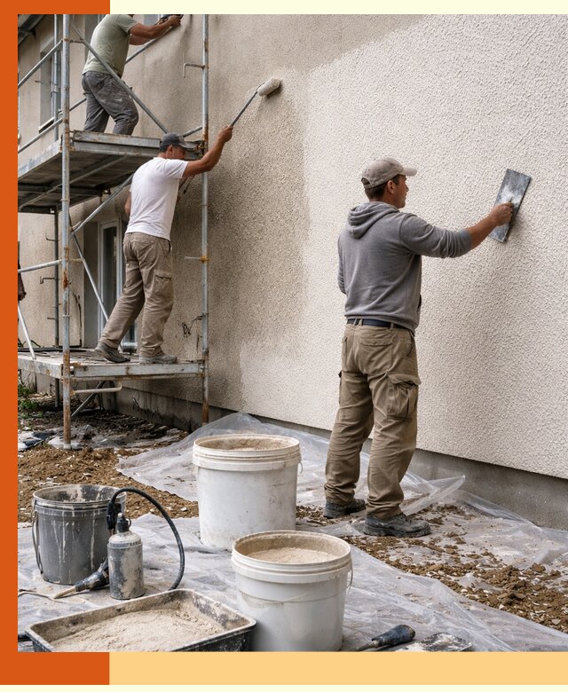 Утепление фасада жидкой пробкой в Сегеже