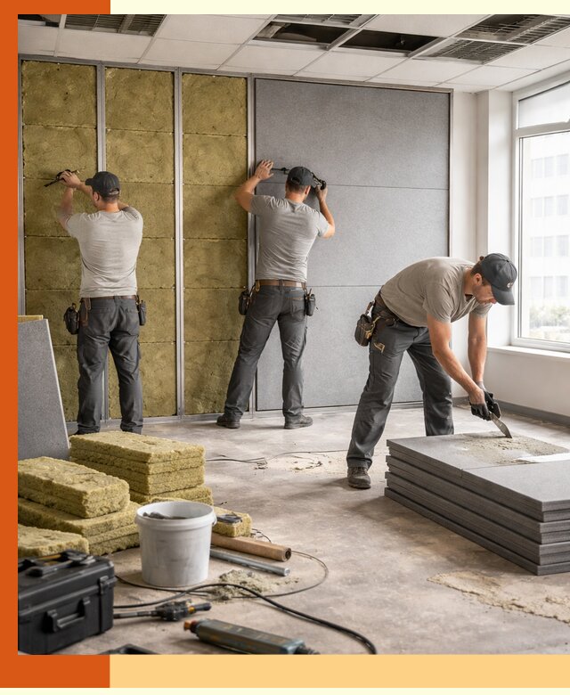 Профессиональная шумоизоляция офисов в Сегеже для комфорта сотрудников