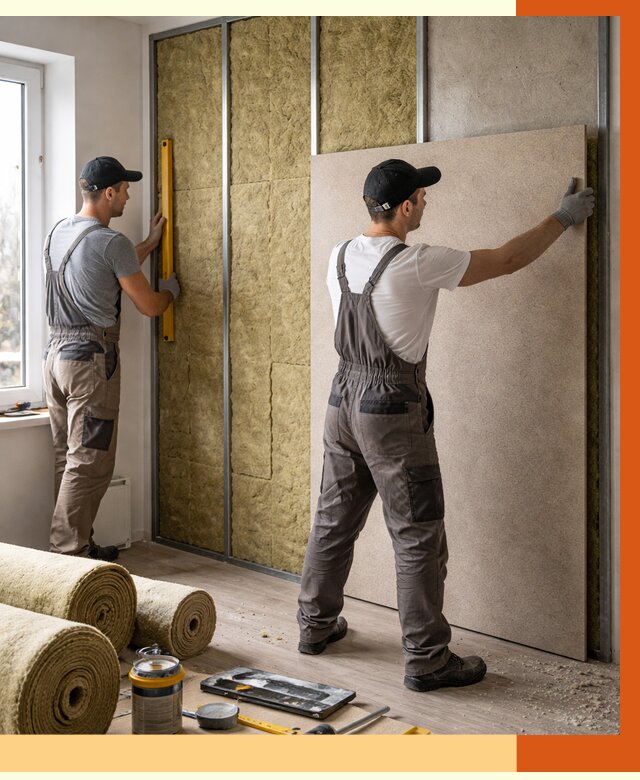 Шумоизоляция стен в Сегеже от 4682 руб/м2 — звукоизоляция стен под ключ | ТепломастерСгж