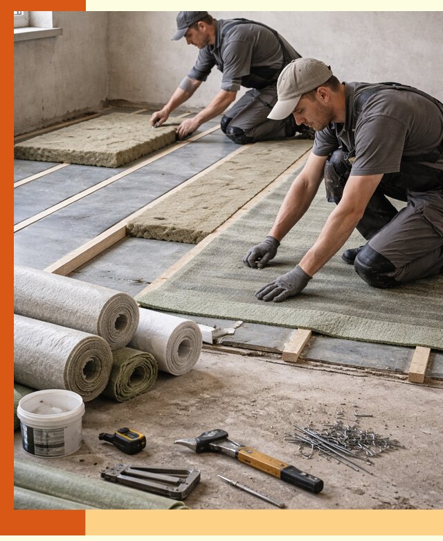 Шумоизоляция пола в Сегеже — профессиональная звукоизоляция помещений