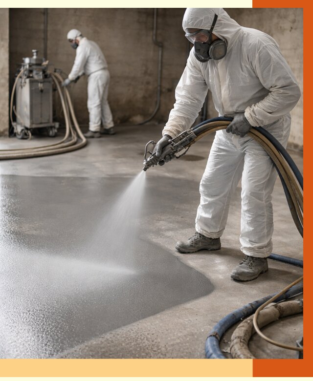 Гидроизоляция полимочевиной в Сегеже от 8844 руб/м² — напыление полимерной гидроизоляции | ТепломастерСгж