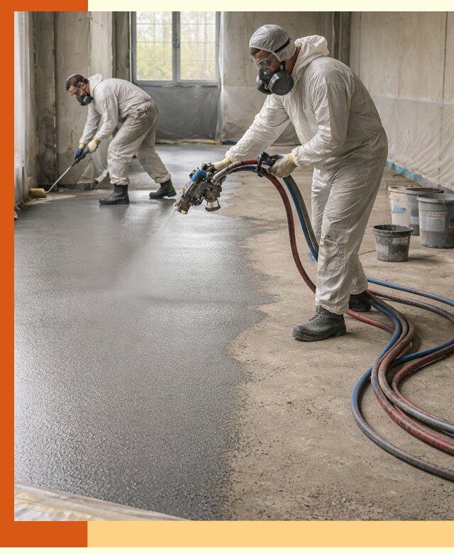 Гидроизоляция полимочевиной полов и конструкций в Сегеже