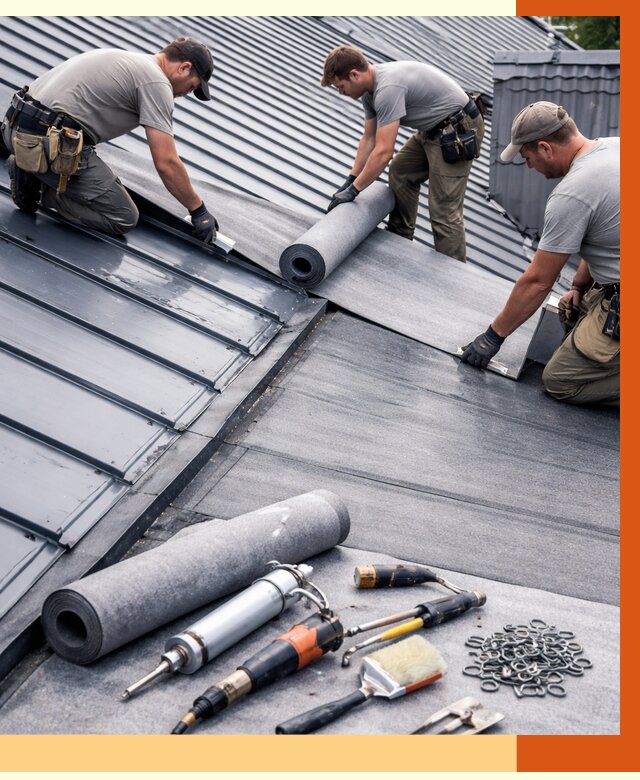 Гидроизоляция металлической кровли полимочевиной в Сегеже от 8844 руб. | ТепломастерСгж