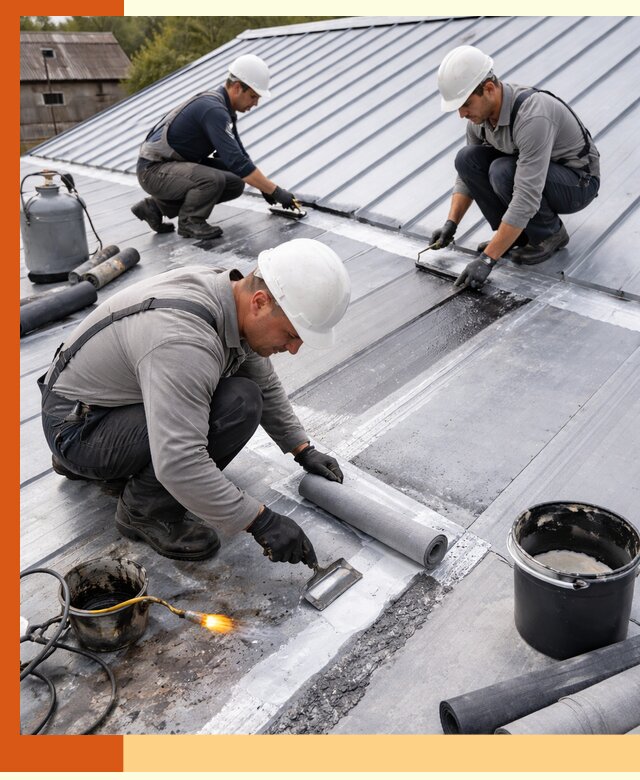 Гидроизоляция металлической кровли с гарантией в Сегеже