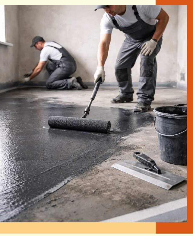 Профессиональная гидроизоляция пола в Сегеже от 8844 руб. под ключ | ТепломастерСгж