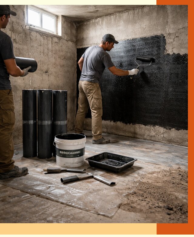Гидроизоляция подвала в Сегеже от 3642 руб. под ключ | Профессионально — ТепломастерСгж