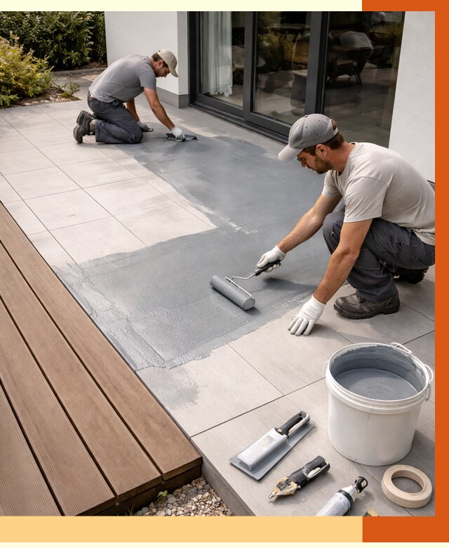 Гидроизоляция террасы в Сегеже под ключ от 7804 руб./м² | ТепломастерСгж