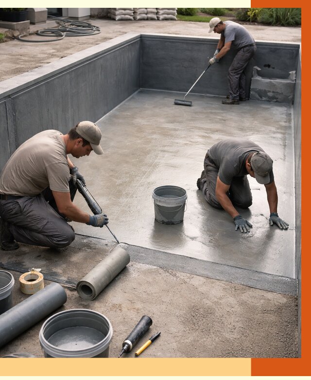 Профессиональная гидроизоляция бассейна в Сегеже от 6763 руб. за м2 | ТепломастерСгж