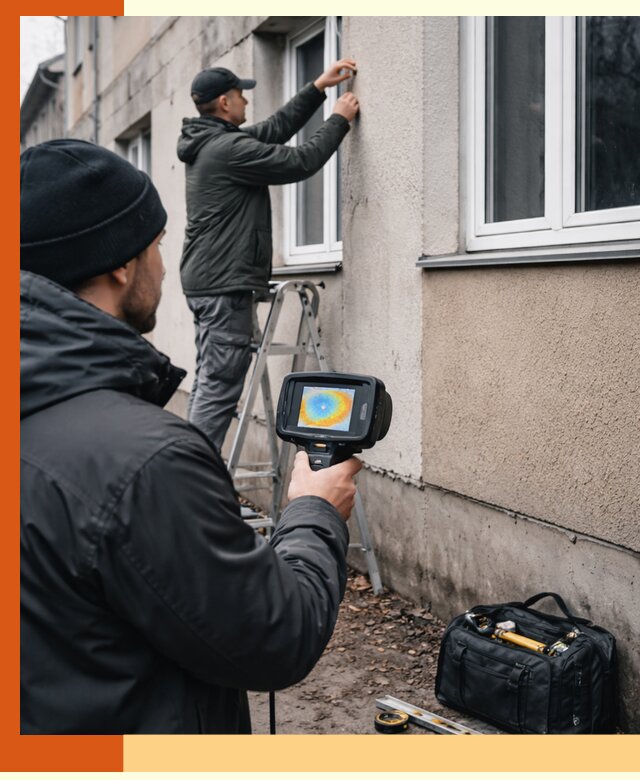 Тепловизионное обследование фасада в Сегеже для выявления дефектов