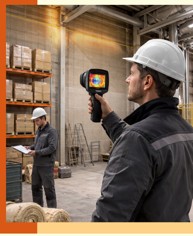 Тепловизионное обследование склада и выявление утечек в Сегеже