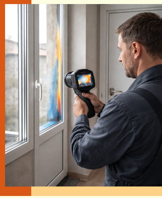 Тепловизионное обследование окон и дверей в Сегеже