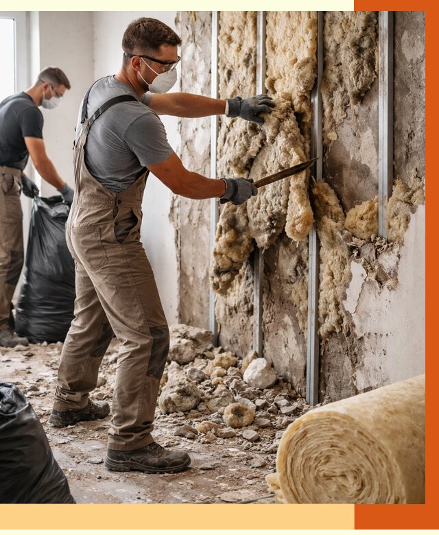 Демонтаж старого утеплителя в Сегеже от 3642 руб. — работы под ключ | ТепломастерСгж