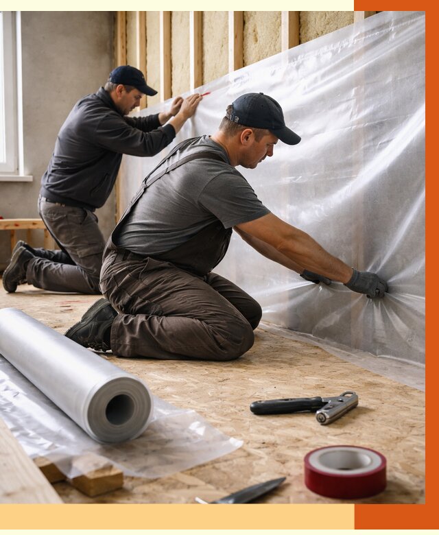 Монтаж пароизоляции в Сегеже от 2601 руб. — установка и укладка под ключ | ТепломастерСгж