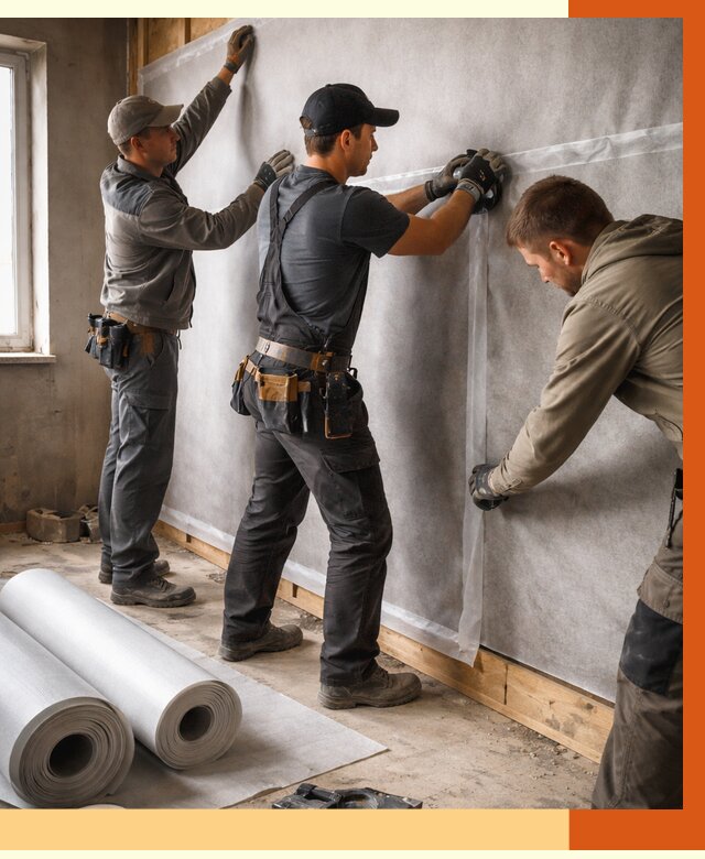 Монтаж ветроизоляции в Сегеже от 4682 руб./м2 — профессионально | ТепломастерСгж