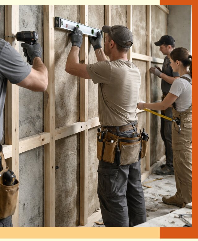 Монтаж обрешетки под утепление в Сегеже от 1197 руб/м² | Заказать у ТепломастерСгж