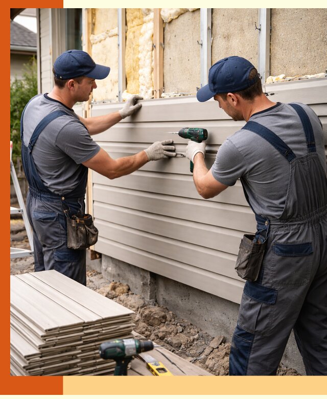 Монтаж сайдинга после утепления в Сегеже качественно и надежно